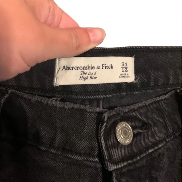 Abercrombie & Fitch Black Straight Leg Jeans - Picture 6 of 6
